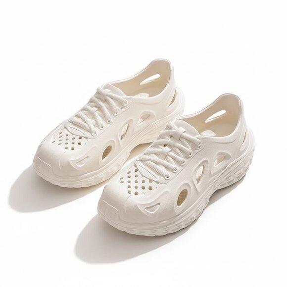 Unisex Breathable Platform Clogs& Lightweight Slip-On~~WHITE - Picture 1 of 6